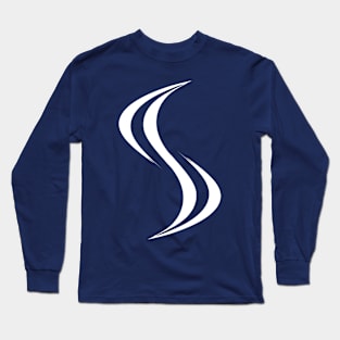 Smellville ‘S’ Logo White Long Sleeve T-Shirt